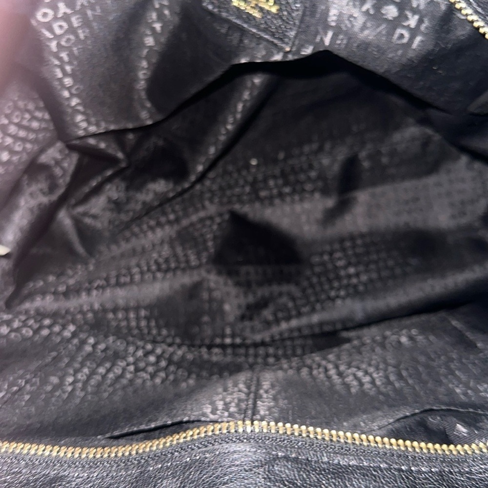 Kate Spade ♠️ Black Leather Front Flap Pocket Bow Tote - Picture 2 of 9